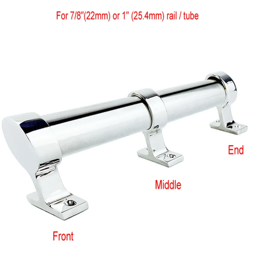 316 de aço inoxidável barco mão trilho montagem trilhos marinhos suporte tubo stanchion ferragem acessórios iate 25mm ângulos