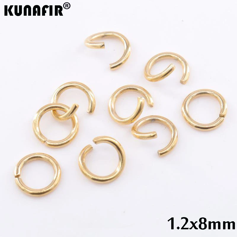 Warna emas cincin lompat baja tahan karat DIY Aksesori kalung rantai bagian ZSP229