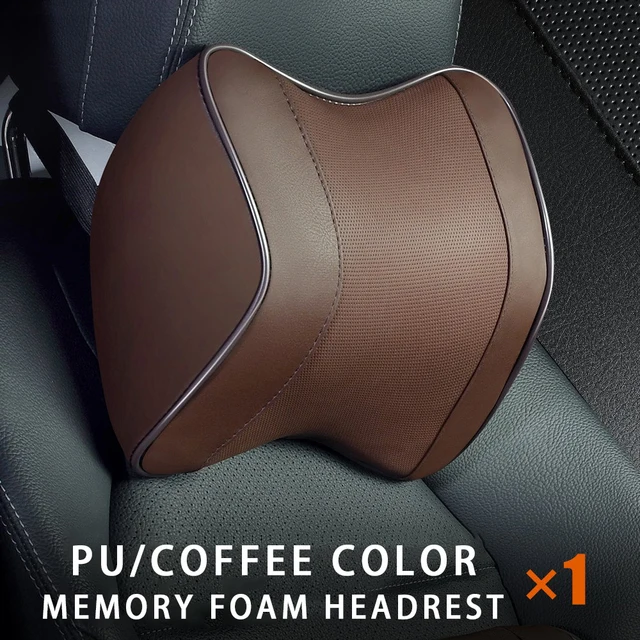 Car Neck Headrest Pillow Rest Head Support Cushion Car Breathable Memory Foam Slow Rebound Guard Car Lumbar Pillow Universal