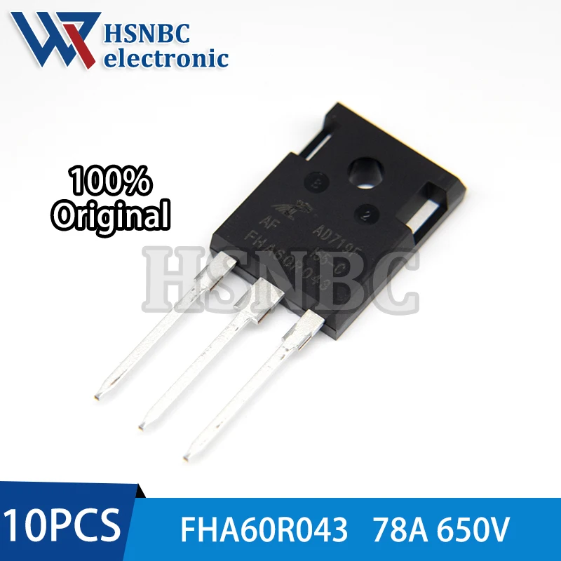 10PCS FHA60R043 60R043 FHA60R043AF TO-247 78A 650V Super Junction Power MOSFET Transistor 100% New Original