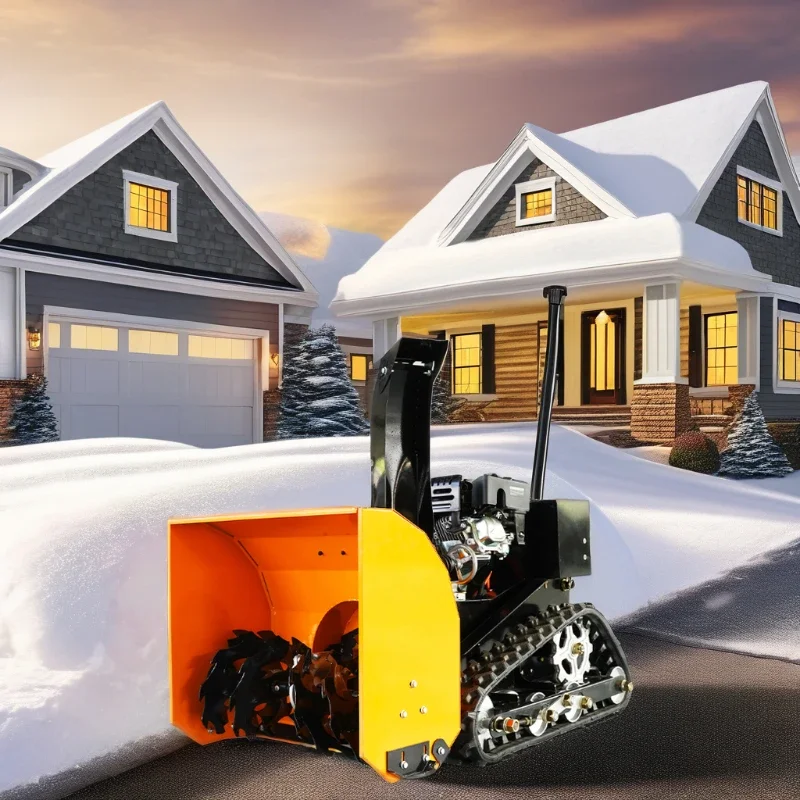 Power supply Hydraulic remote winter snowblower Road autonomous snowblower Gasoline belt track