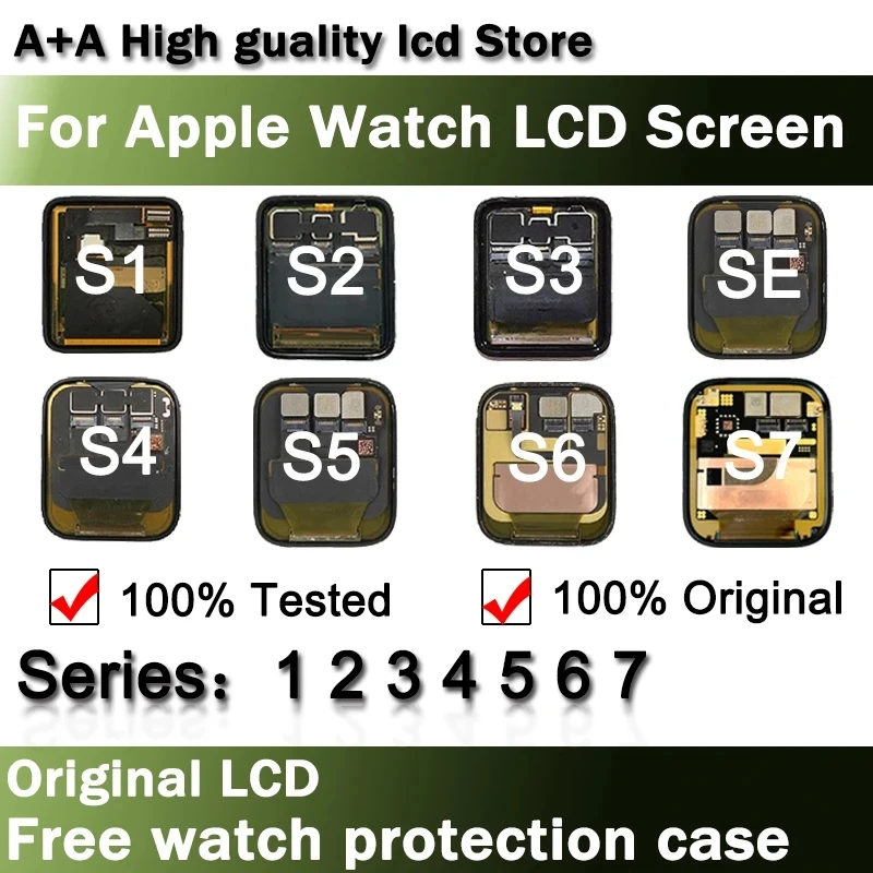 

38/42/40/44/41/45mm OLED SCREEN FOR apple watch Series 1 2 3 4 5 6 SE 7 lcd Touch Screen Display Digitizer Assembly iWatch Subst