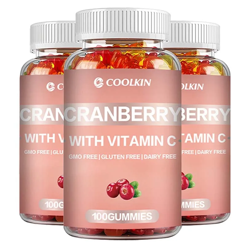 

Cranberry + Vitamin C Gummies - Antioxidants for Urinary Tract Health, Kidney Support, Bladder and Immune Health