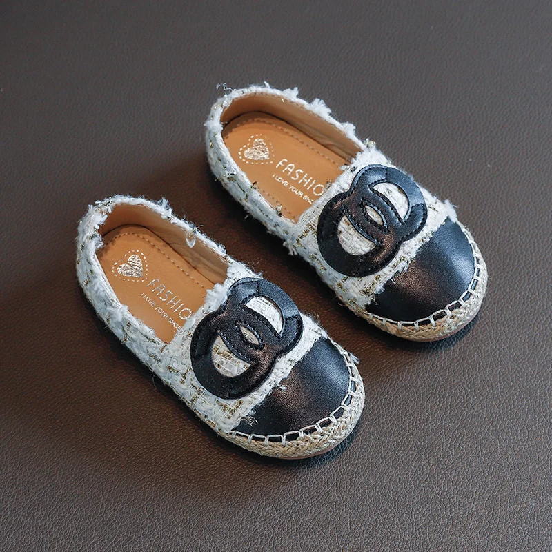 Kids Shoes Girls Shoes Fashion Weave Girls Dress Shoes Knit Soft Sole Loafers Princess Flats Shoes Girls