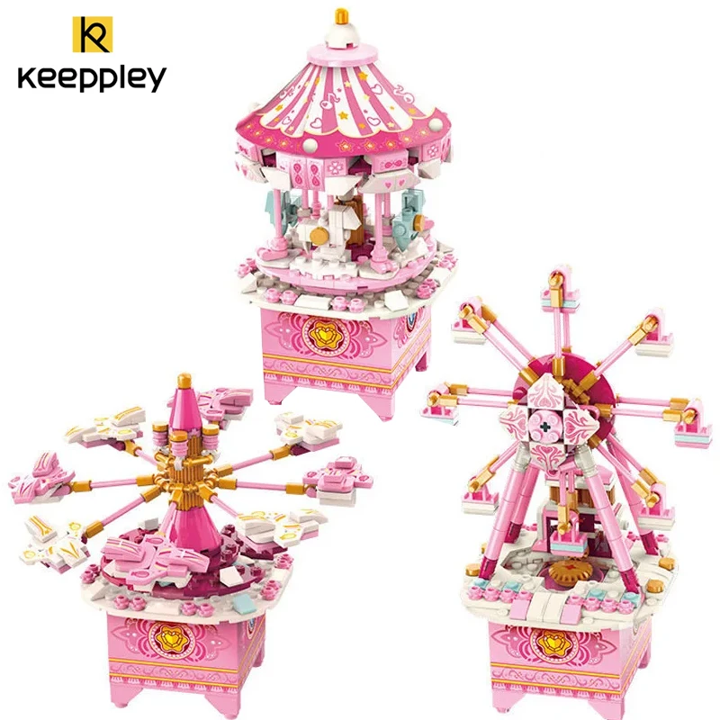 

Anime Keeppley Assembled Building Blocks Dreamland Music Box Assembled Building Blocks Female Model Valentine's Day Gift