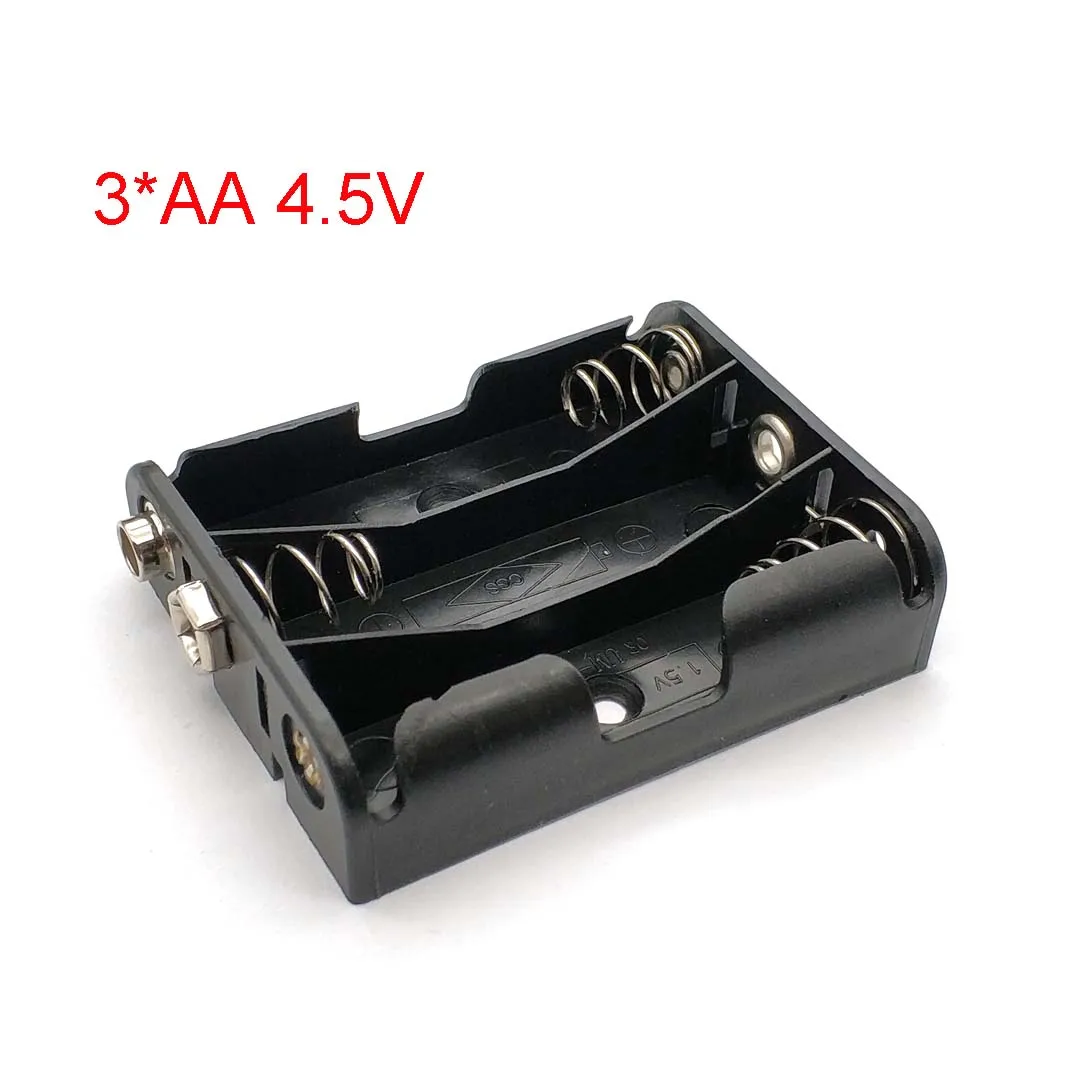 2 Stück 2/3/4-fach AA-Batteriehalter 3V 4,5V 6V, Schnappverbinder, ohne Kabel, schwarzes PP-Batteriegehäuse, **Batterie nicht enthalten** – Detail 3