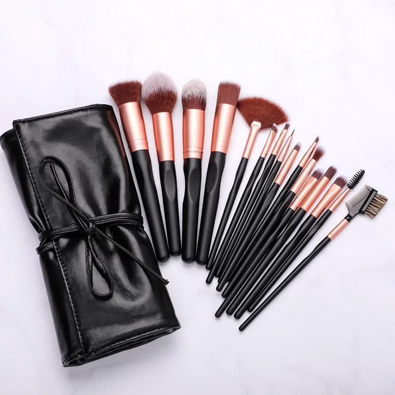 16-Piece Makeup Brush Set Creative Eyeshadow Blush Grooved Foundation Liquid Brush for Makeup Tools Kit