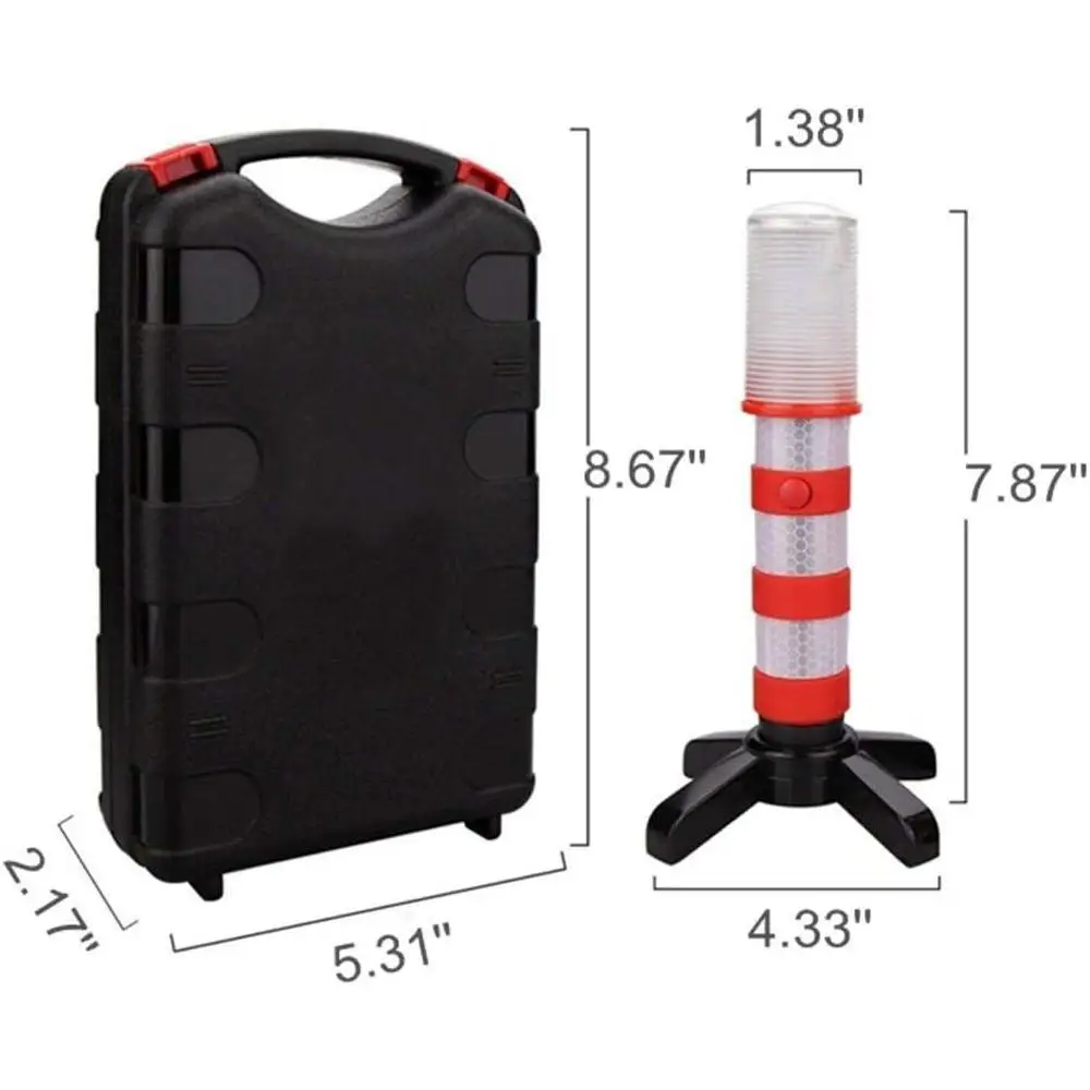 2pcs LED Car Emergency Traffic Warning Lights SKU874224 Roadside Safety Flashing Solid/Strobe Lights Flashlight Universal