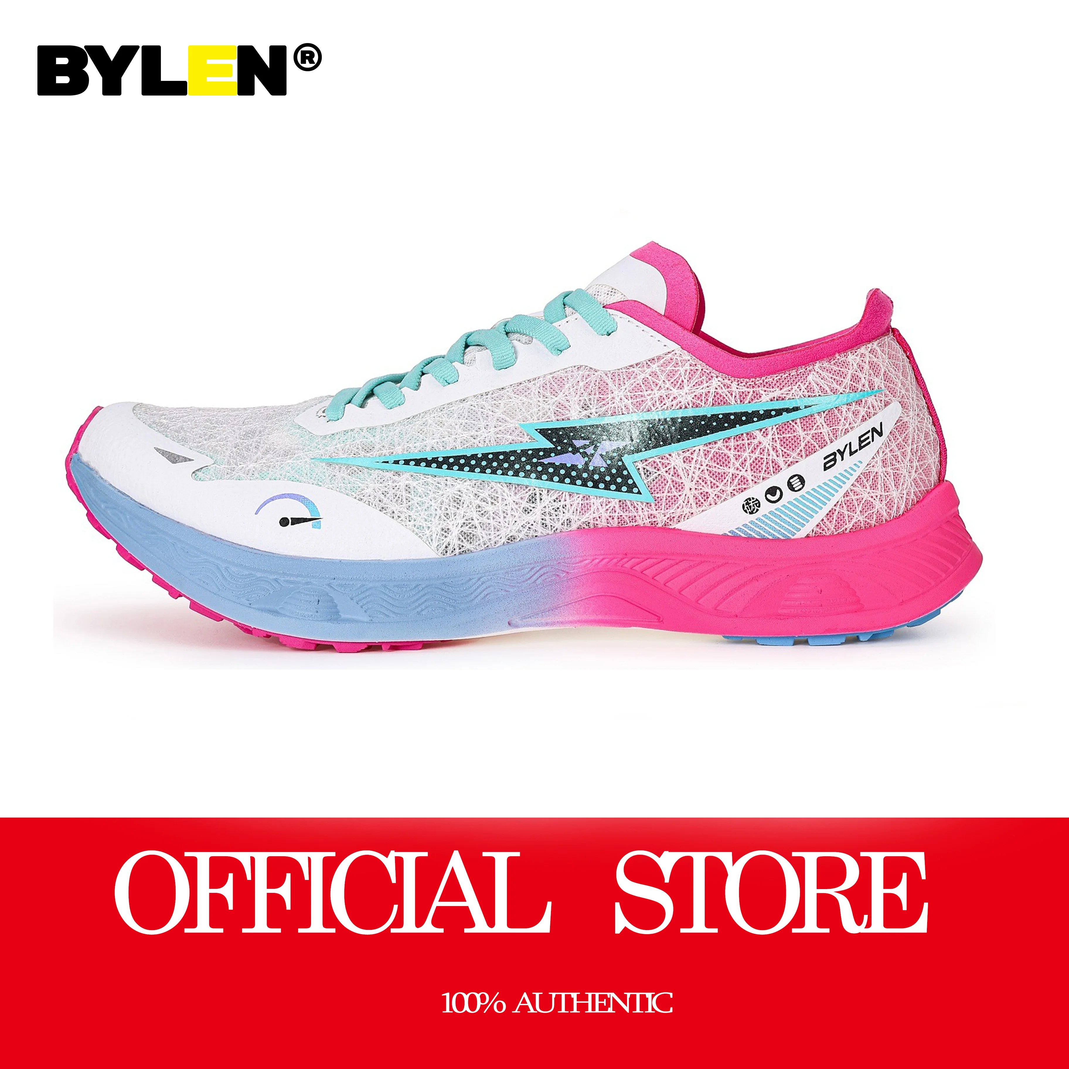 BYLEN 2025 New Men Full Palm Carbon Plate Marathon Running Shoes Sports High Quality Shoes Stable Support Shock-relief Training