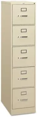 310 Series Vertical Files W/Locks-5 Drawer File, Vertical, Letter, 15