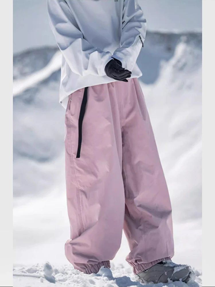 

Зимние утепленные флисовые лыжные брюки для мужчин и женщин, морозостойкие брюки с вельветовыми прямыми штанинами, уличные брюки-карго