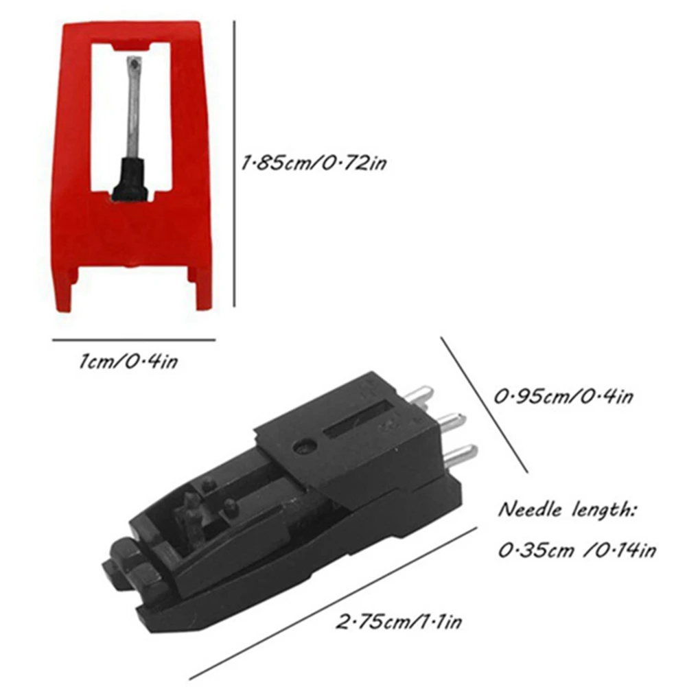 3PCS Gramophone Record Magnetic Cartridge Stylus with LP Vinyl Needle Accessories for Phonograph Turntable