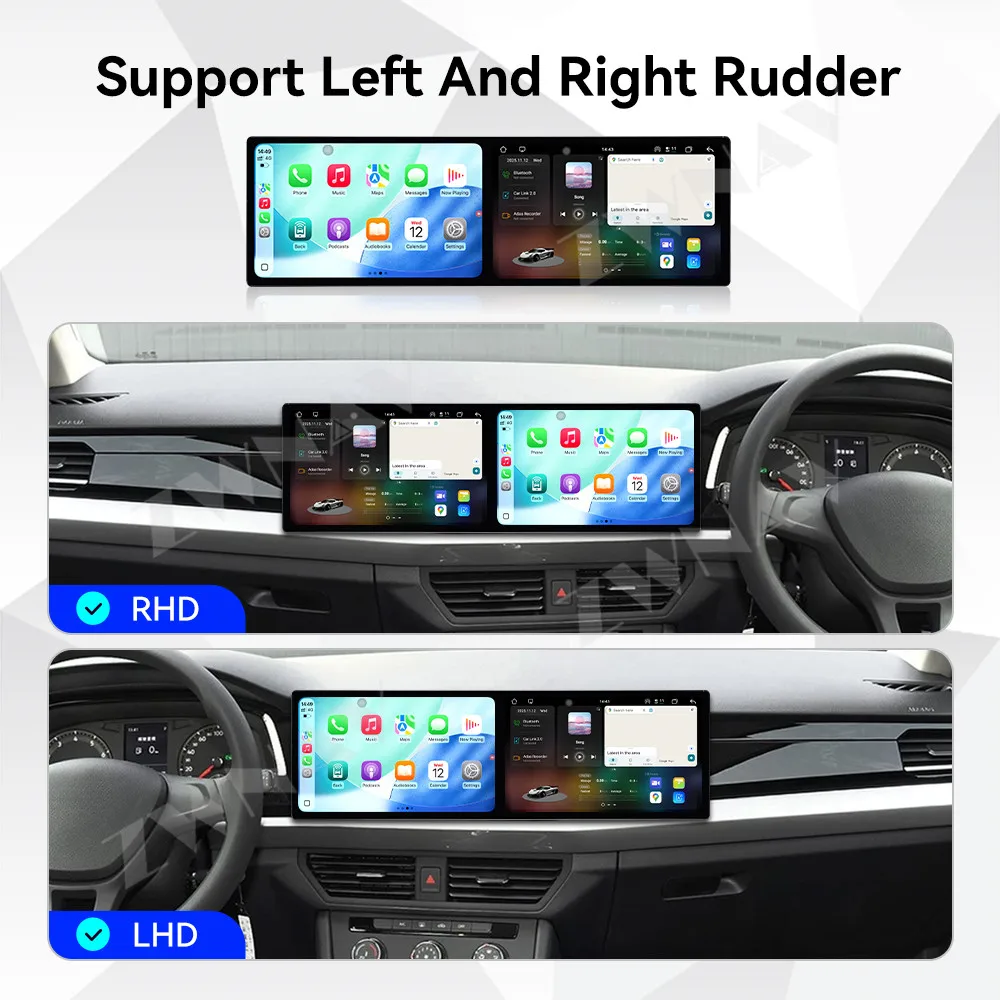 10.1 + 10.1 بوصة عرض تعمل باللمس ل Volkswagen Bora 2019-2022 أندرويد 15 سيارة لتحديد المواقع والملاحة Carplay سيارة مشغل وسائط متعددة