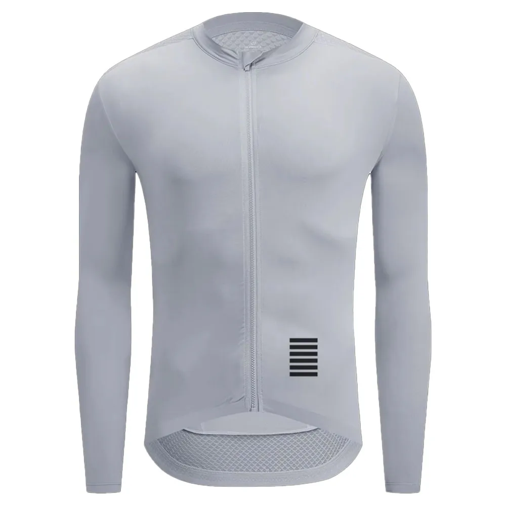 YKYWBIKE Langarm Dünne Radfahren Jersey Männer Klassische Einfarbig Pro Rennrad Rennen Tops Atmungsaktive Fahrrad Shirt Männliche Jersey – Detail 18