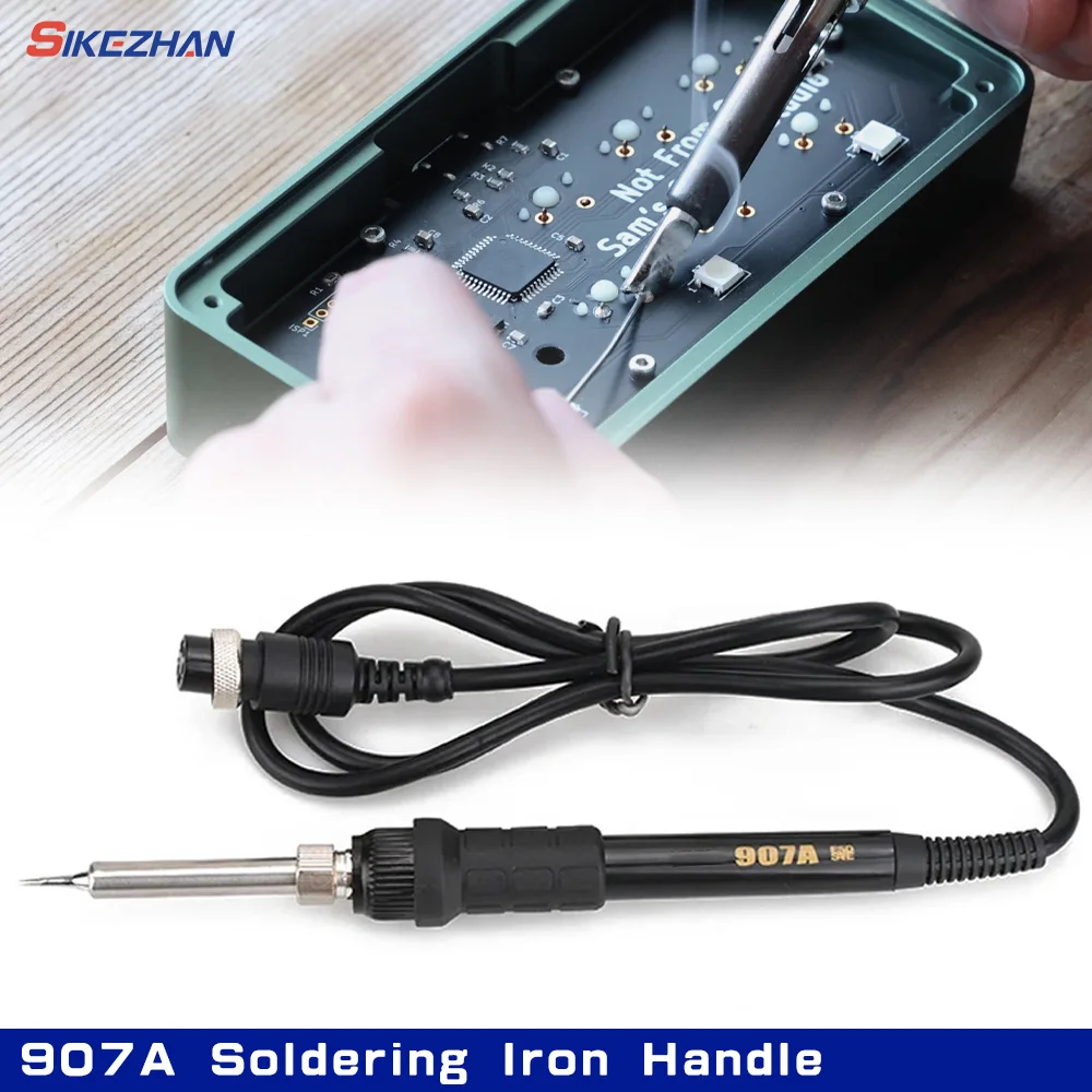 

907A Soldering Iron Handle 50W Universal 936 Soldering Stations Electric Irons 5 Holes Interface Welding Tools Accessories