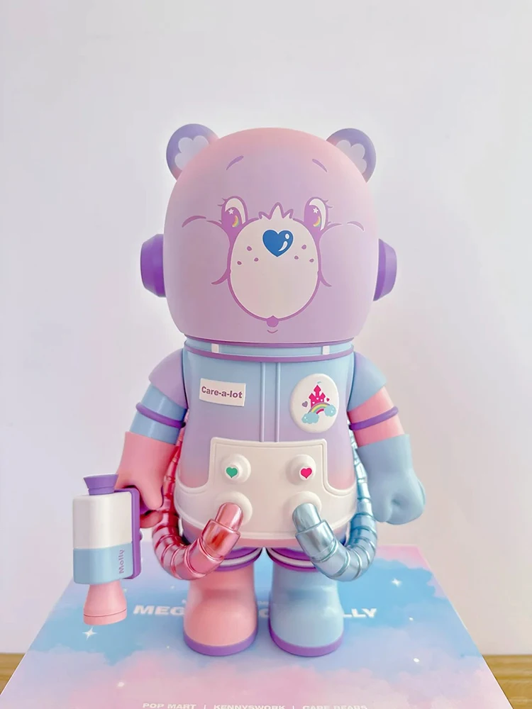 400% y 100% genuino Mega Space Molly Care Bear Set estatuilla de acción colección de decoración Interior Kawaii regalo de cumpleaños juguete grande