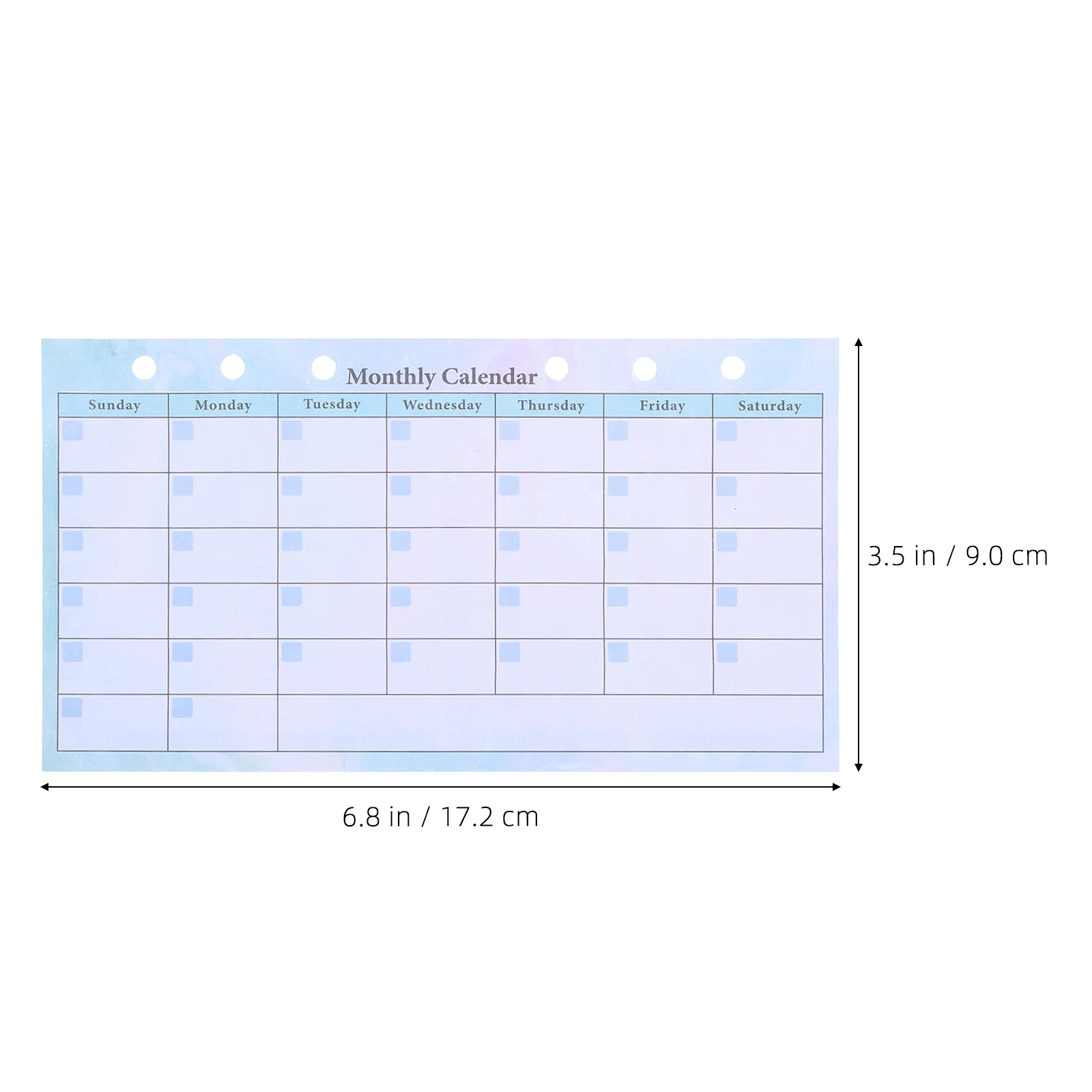 Inserti per pianificatore Ricariche giornaliere mensili settimanali senza data Quaderno a fogli mobili a 6 fori Carta spessa Design elegante per la casa