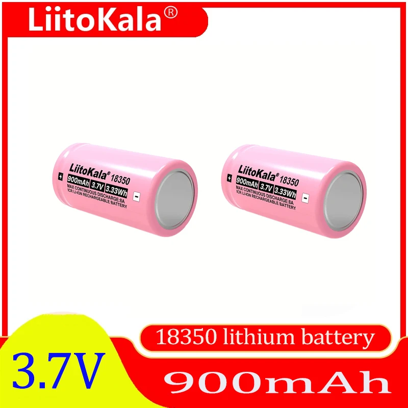 Liitokala New ICR 18350 900mAh power rechargeable lithium battery 3.7V 8A power for electrical tools flashlight