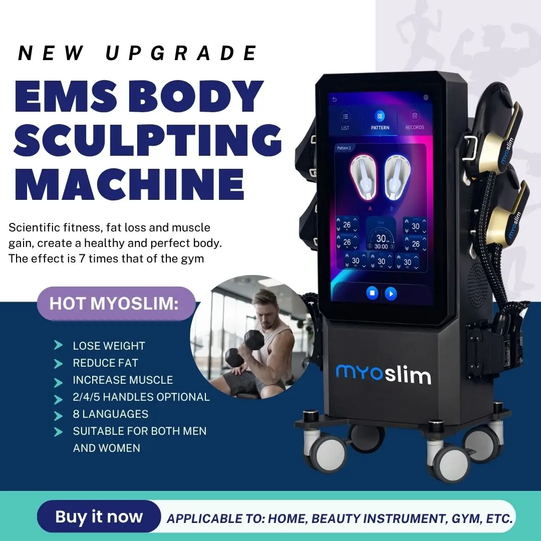 High Power MYOslim 15Tes 200HZ EMS Body Sculpt Machine 6500W for Body Contouring Muscle Building and Spa Center Services