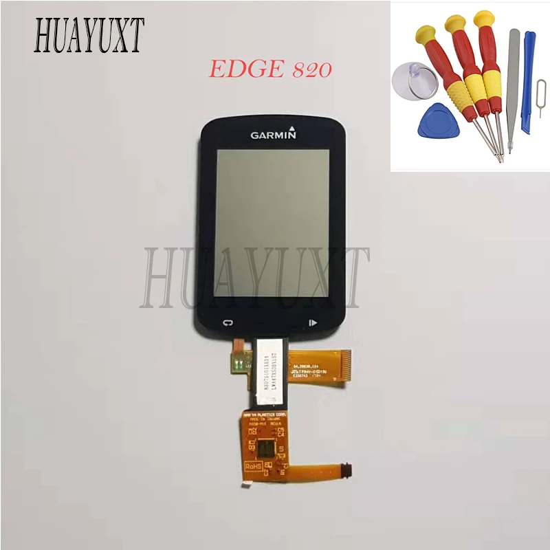 Imagem -03 - Original Display Lcd para Garmin Edge 820 Medidor de Velocidade da Bicicleta Tela Toque Painel Reparação Peças Reposição