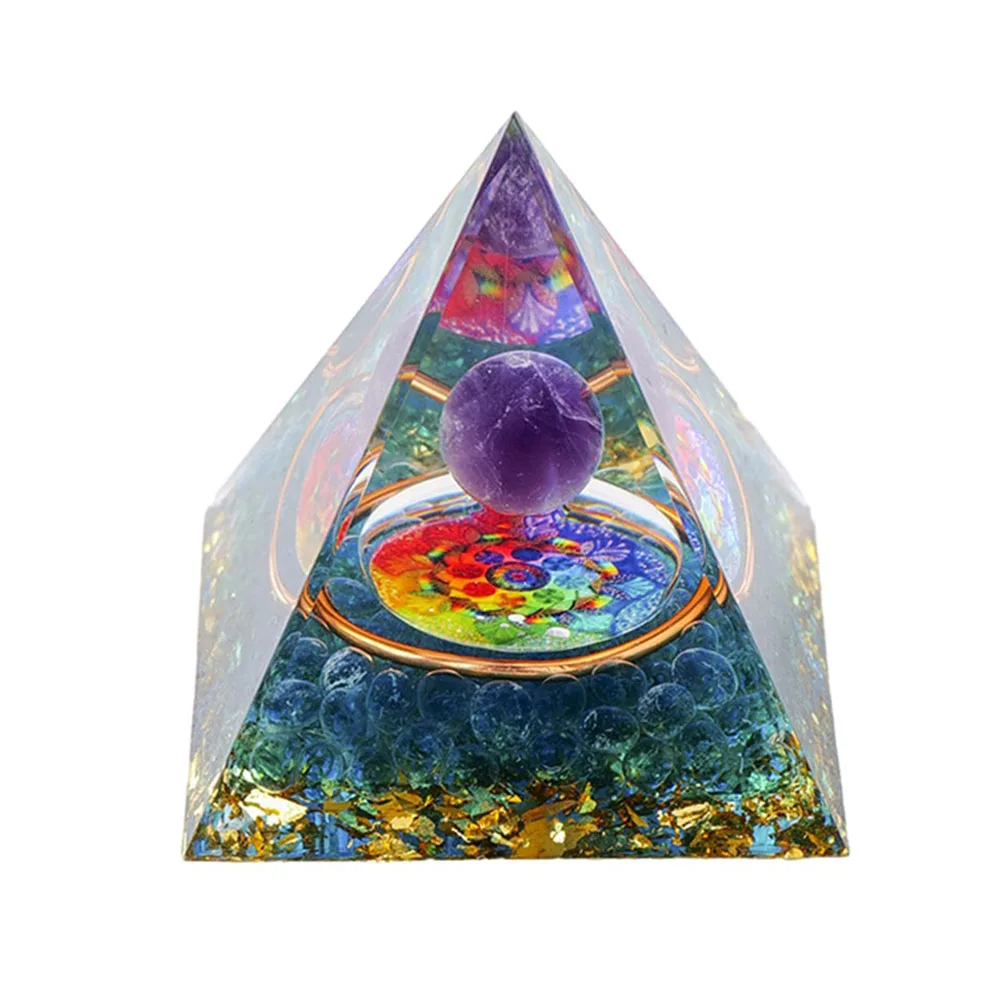 for crystal Pyramid Decoration Natural Home Decoration Positive Energy Stone Harmonious for vibes Office and Home Decor
