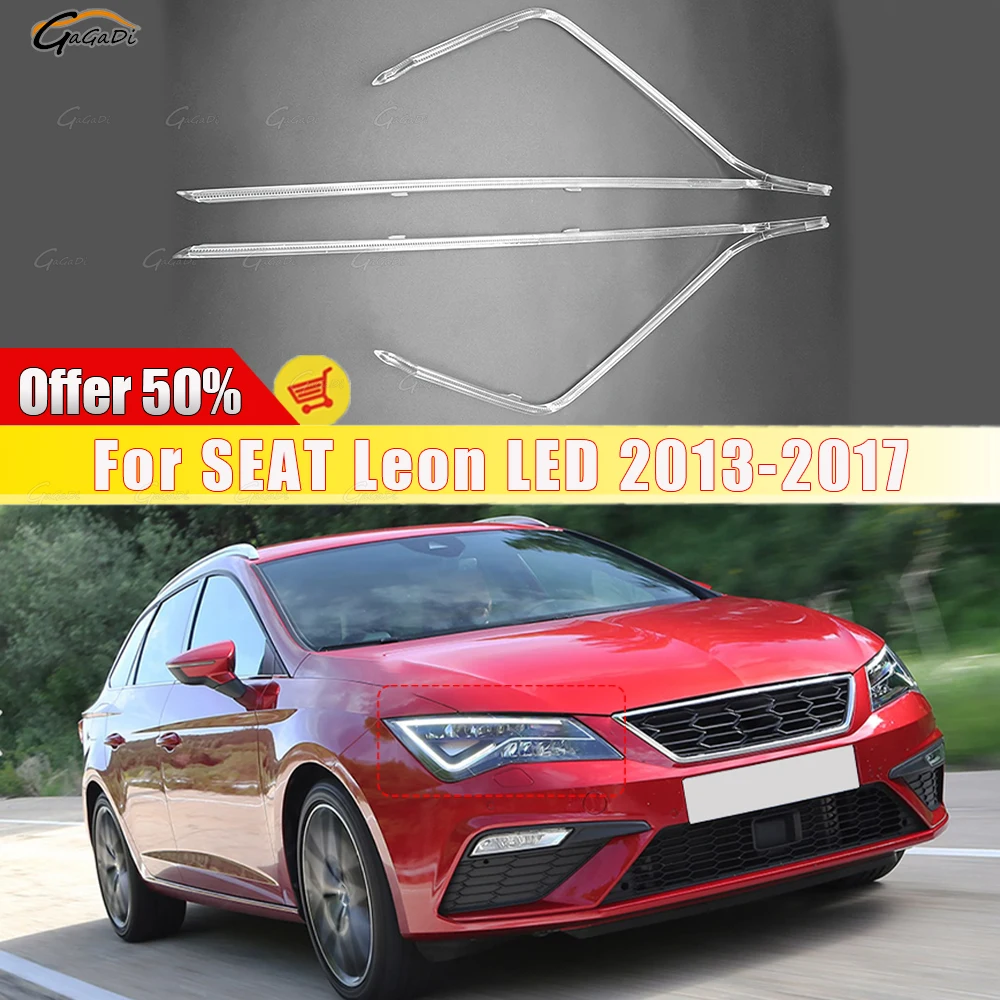 

Подходит для SEAT Leon LED 2013-2017 DRL Light Направляющая для фар дневного света «ангельский глаз» Направляющая трубка для фар