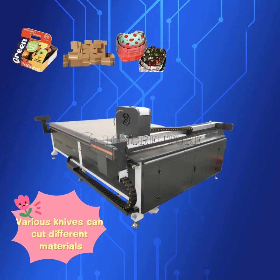 High-frequency Vibration CNC Oscillating Fabric Cutting Machine Vibrating Knife Leather Cutting Machine Auto Rolling Optional