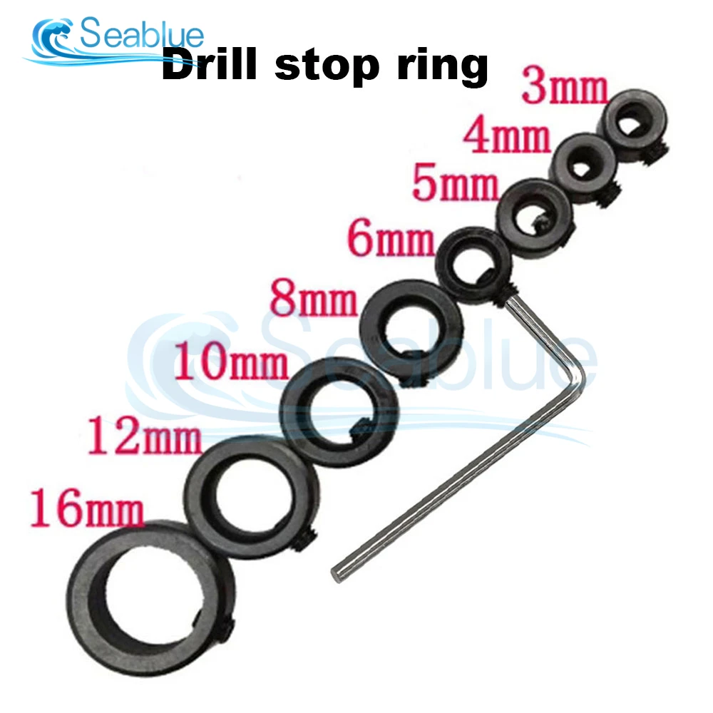 9 قطعة 3-16 مللي متر بت الموضع الحرة الصغيرة وجع الحفر عمق وقف حلقة النجارة مثقاب الخشب المحدد النجارة أدوات 2.5 مللي متر مسدس