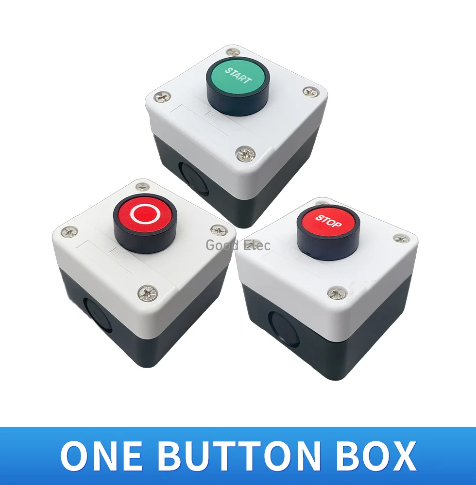 1PCS Outdoor waterproof button switch control box 22 aperture indicator light box start stop XB2 switch control box