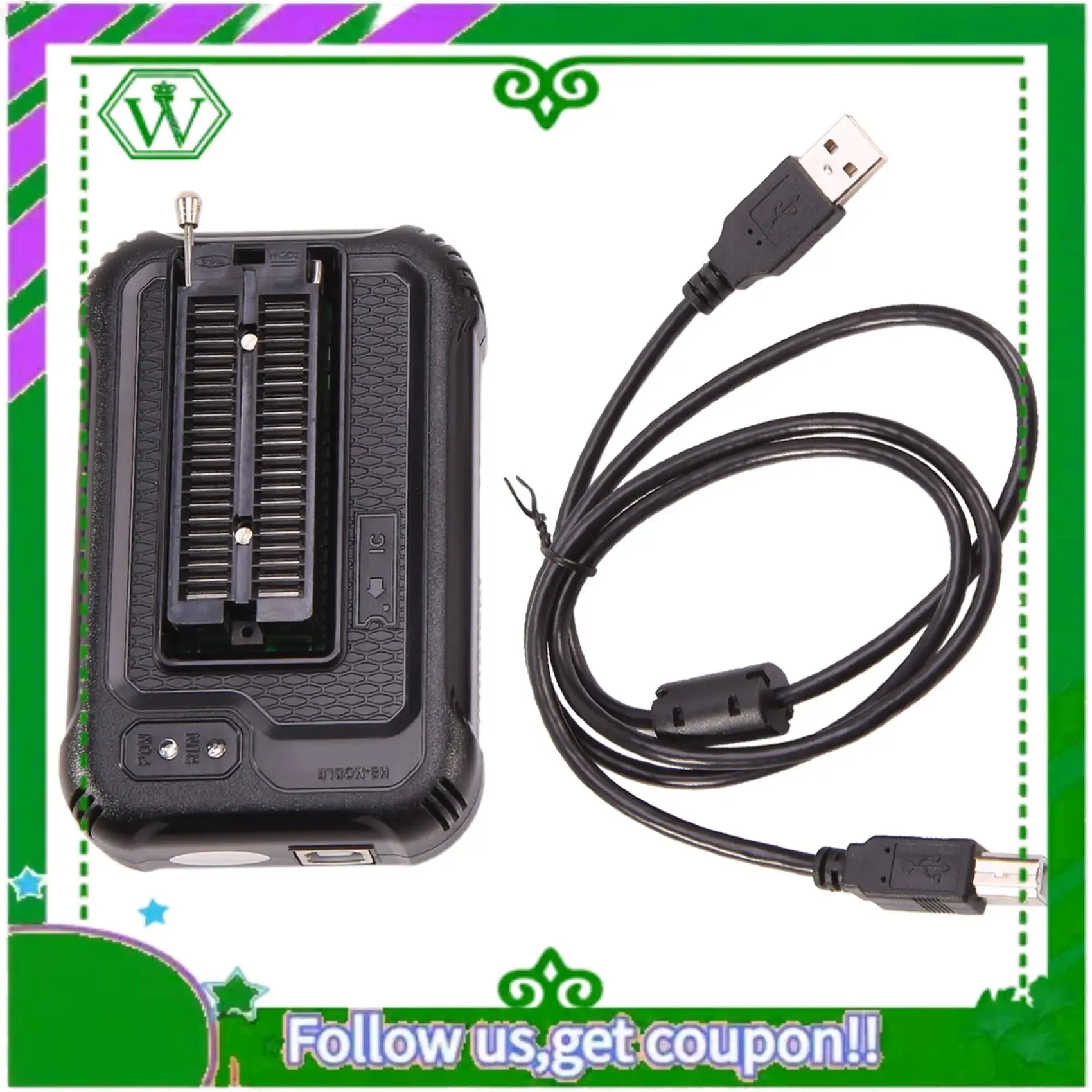 ABIK-Plastic Programmer Support 31000+ Ics For EPROM/MCU/SPI/Nor/NAND Flash/EMMC/ IC TESTER/ TL866CS TL866II