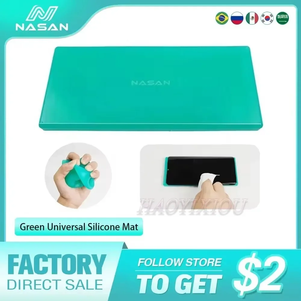 NASAN Universal Non-Slip Screen Cleaning Pad Factory Direct For Phone Screen OCA Glue Cleaning Laminating Repair Silicone Mat