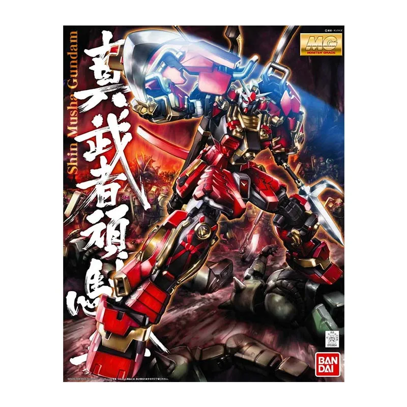 Bandai Figure Gundam Model Kit Anime Figures MG 1/100 Shin Musha Mode Mobile Suit Gunpla Action Figure Toys For Boys Gift