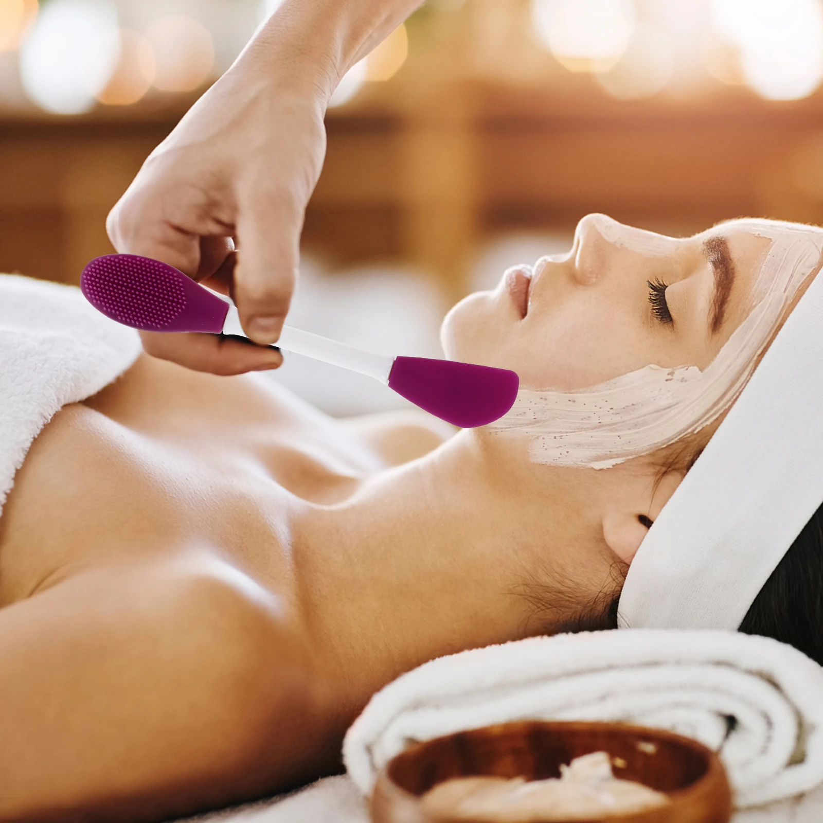 4 Uds. Cepillo de silicona para máscara, herramienta para el cuidado de la piel, cepillos aplicadores faciales, lavabo, maquillaje, Gel de sílice, barro Facial