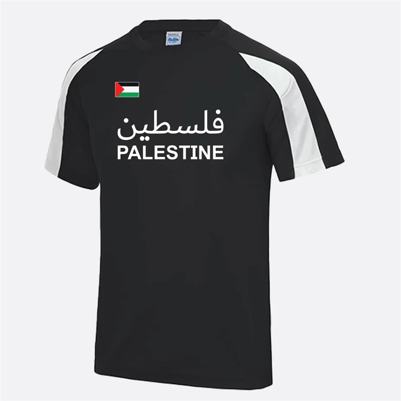 

Fashion Palestine Flag Football Jersey Summer Trend O Neck 3D National Emblem Printed Outdoor Sports Running T Shirt Casual Tops