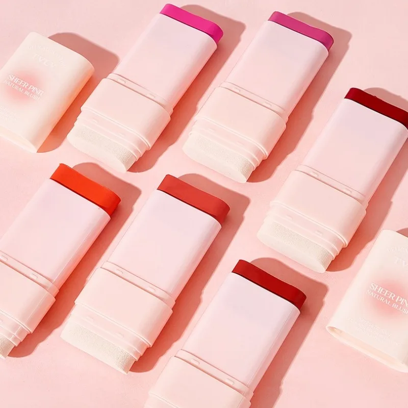 1PC Multi Functionele Blush Stick Gezicht Roze Crème Lippen Ogen Wangen Waterdicht Langdurige Delicate Vocht Make-Up Blush Palet