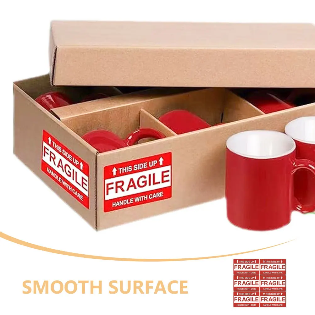 

8 листов хрупкие транспортировочные этикетки, клейкие предупреждающие наклейки для транспортировочных коробок, хрупкие этикетки для продуктов, упаковочные наклейки