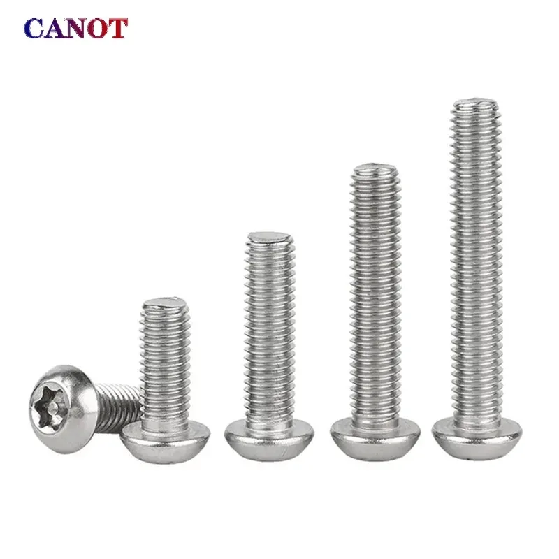 Edelstahl 304, M2, M3, M4, M5, M6, M8, M10, sechs Lappen, Torx-Knopf, runder Kopf mit Stift, Diebstahlschutz, manipulationssicher, Sicherheitsschraube – Detail 4