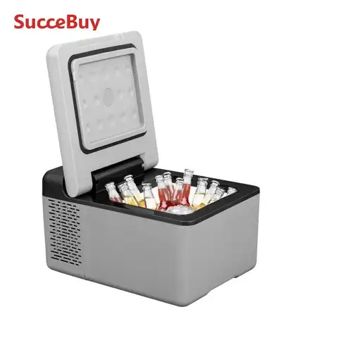 SucceBuy 9L 15L Car Refrigerator Portable Compressor Fridge Freezer Cooler 12V/24V DC 110-240V AC RV Travelling Camping Fishing