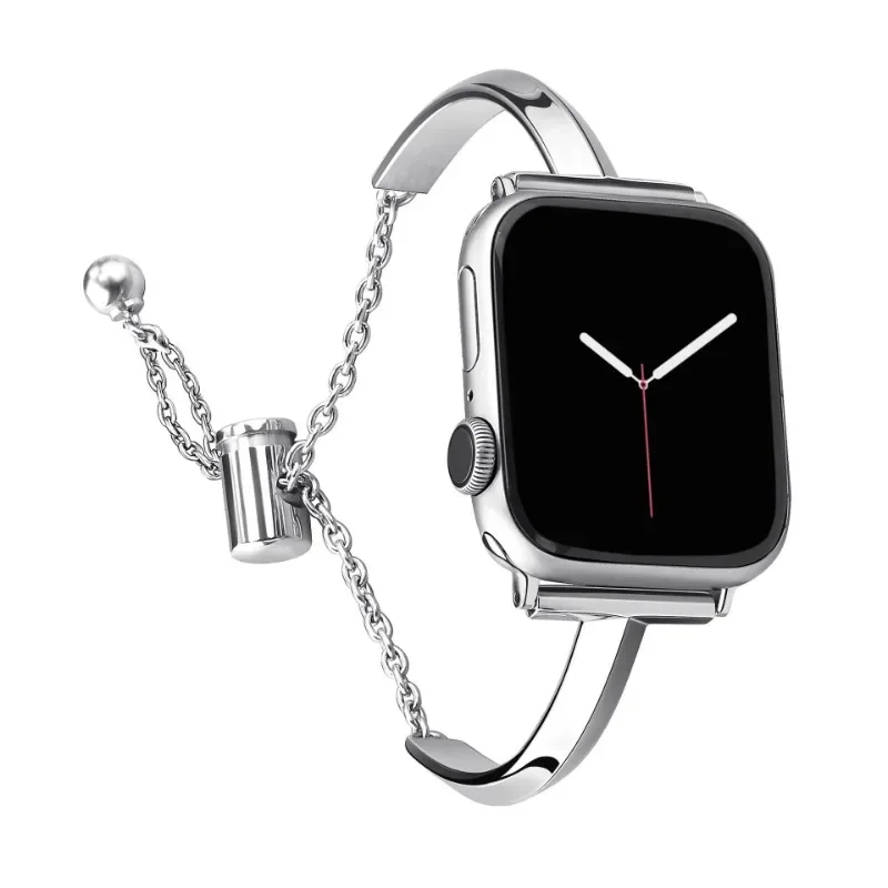 

Luxury Watch Band for Apple Watch Series 8 7 41 45mm 6 Se 5 4 Women Diamond Steel Bracelet IWatch Ultra 49mm 44 40 42 38MM Strap