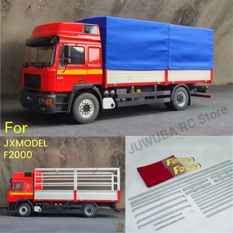 RC 1/14Toy Truck MAN F2000 Trailer Tarpaulin Kit Canvas All-aluminum Made For JXMODEL MAN F2000 RC Truck Parts Accessories