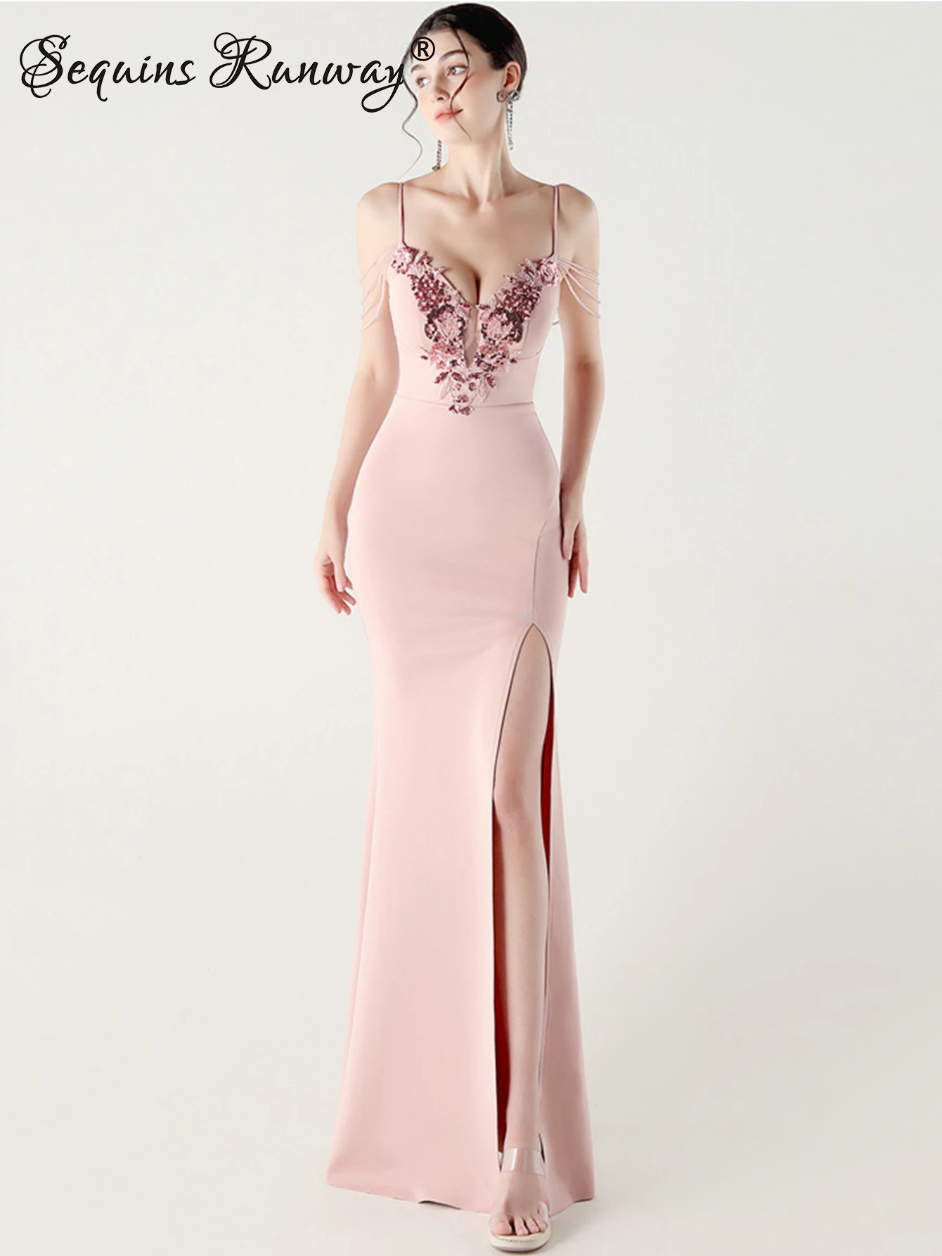 

Sexy backless white maxi sequin summer dress women elegant wedding party long dresses woman bridesmaid evening dresses vestidos