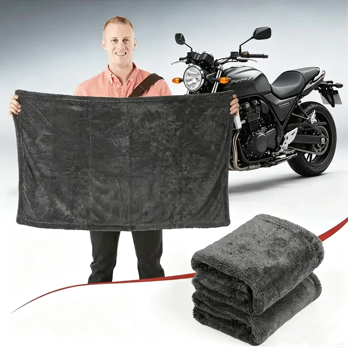 Dark gray car microfiber towel - Microfiber Car Drying Towel Super Absorbent recension och pris