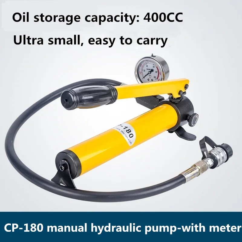 

High Pressure Manual Hydraulic Hand Pump CP-180 Hydraulic Pressure Tool For Connecting Crimping Head With Gauge