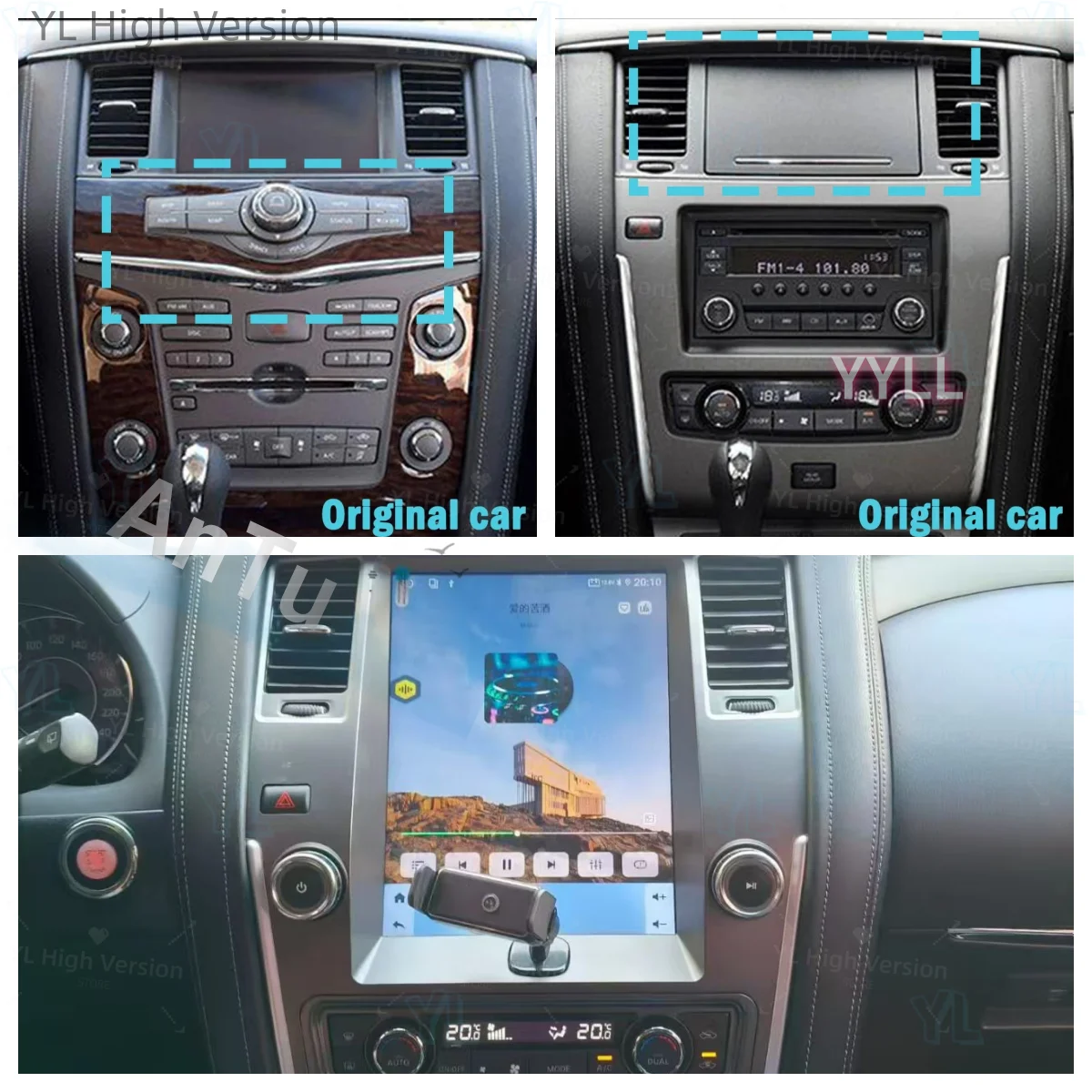 12.1inch Android Screen For Nissan Armada Patrol Y61 Y62 For Infiniti QX80 QX56 2010-2020 Carplay Car GPS Navi Multimedia Stereo