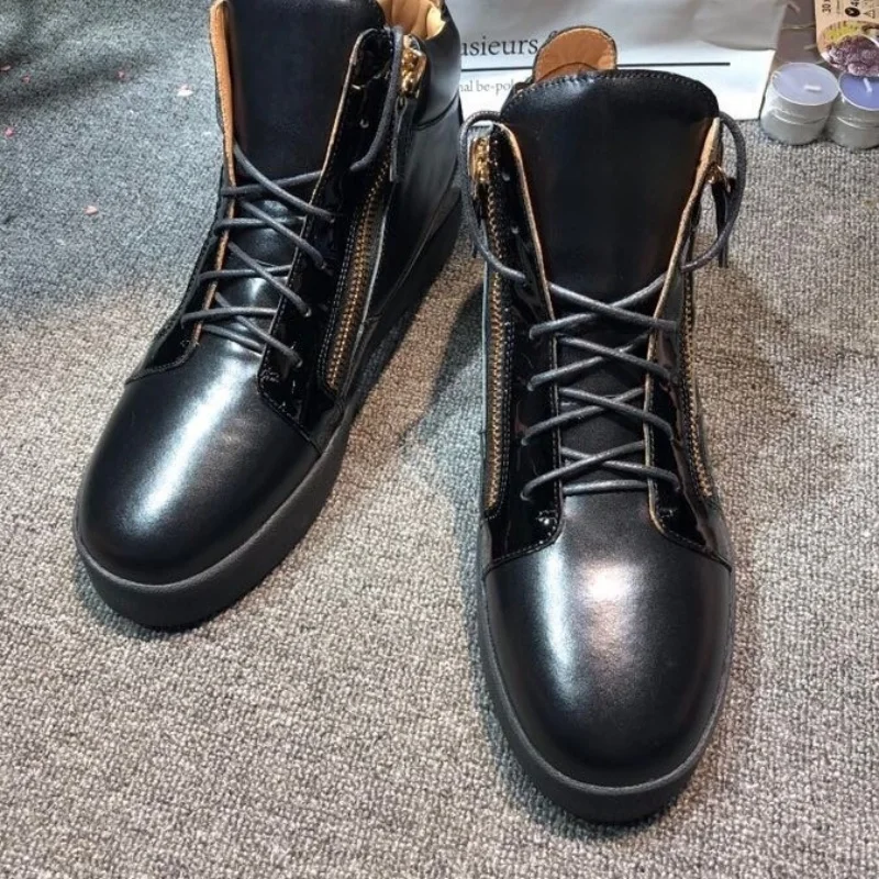 

Top Casual Sneakers for Men Brand Designer Women High-top Tennis shoes 35-48 Luxury Genuine Leather GZ Sports ABA701