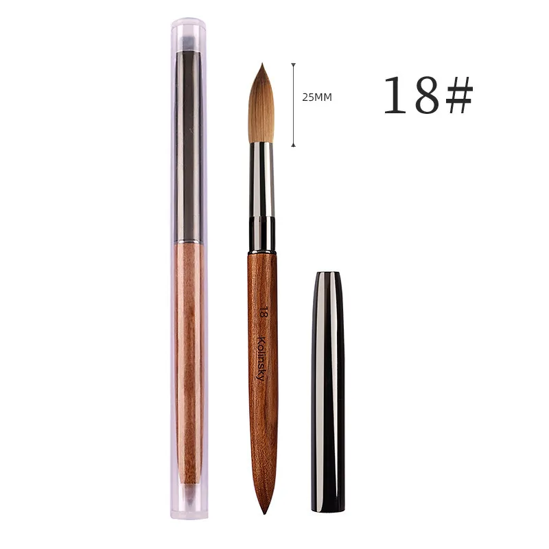 1PC ネイルアクリルブラシ コリンスキーセーブルアクリルブラシ UV ジェル彫刻ペンブラシ液体粉末 DIY ネイル描画