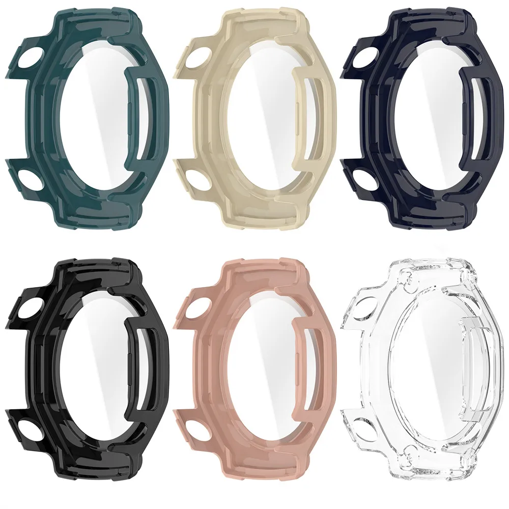 زجاج مقسى + حافظة لهاتف Huami Amazfit T-REX 3 واقي شاشة صلب من البولي كربونات