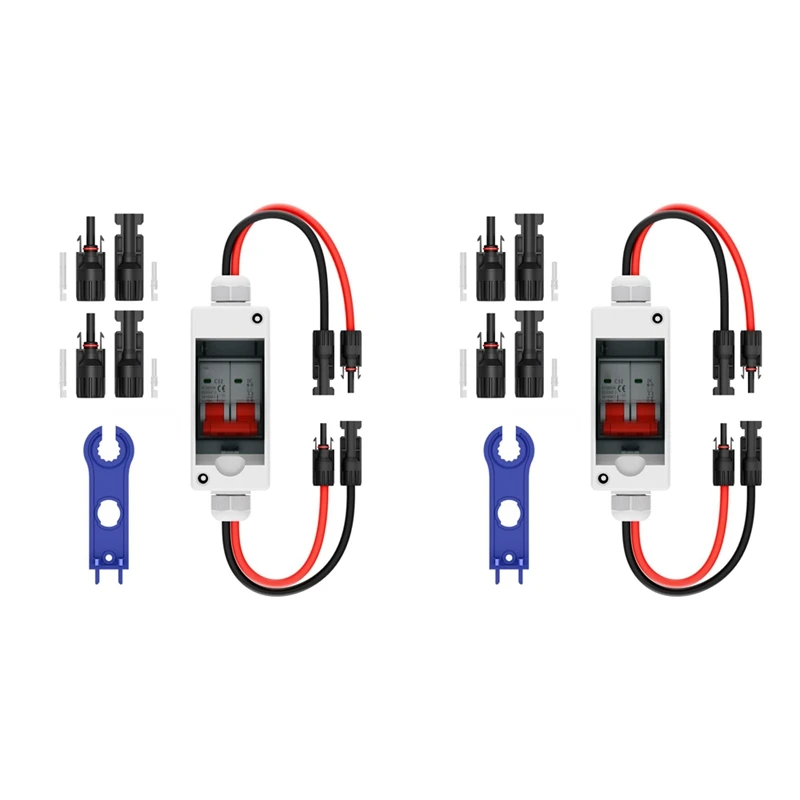 Solar Panel Disconnect Switch, 32A Breaker Box PV Disconnect Switch With IP65 Waterproof Box