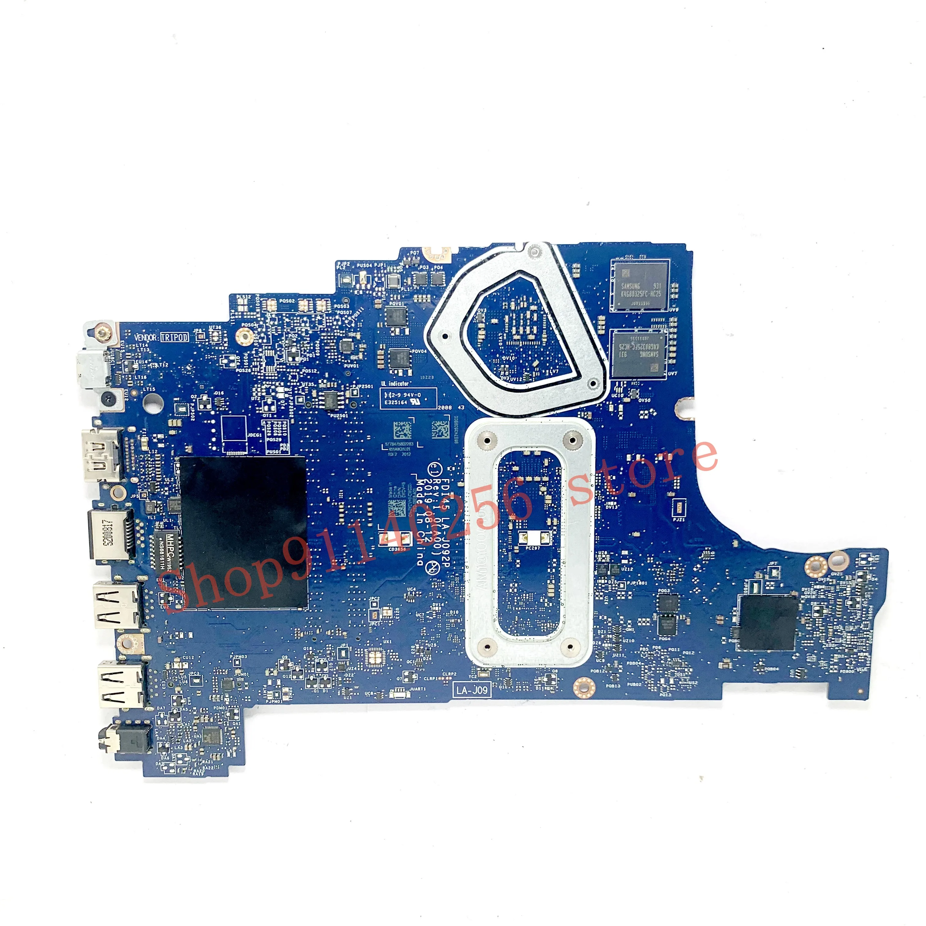 Mainboard CN-0YCVH6 0YCVH6 YCVH6 For DELL 3493 3593 Laptop Motherboard LA-J092P W/ SRG0N I7-1065G7 CPU N17S-G0-A1 MX230 100%Test