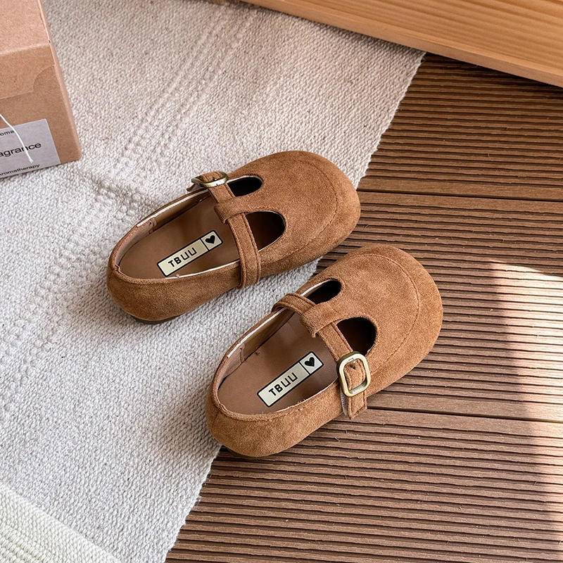 

2025 Children Leather Shoes for Girls Autumn New Fashion Korean Style Soft Bottom Anti-slippery Versatile Princess Dress Shoes